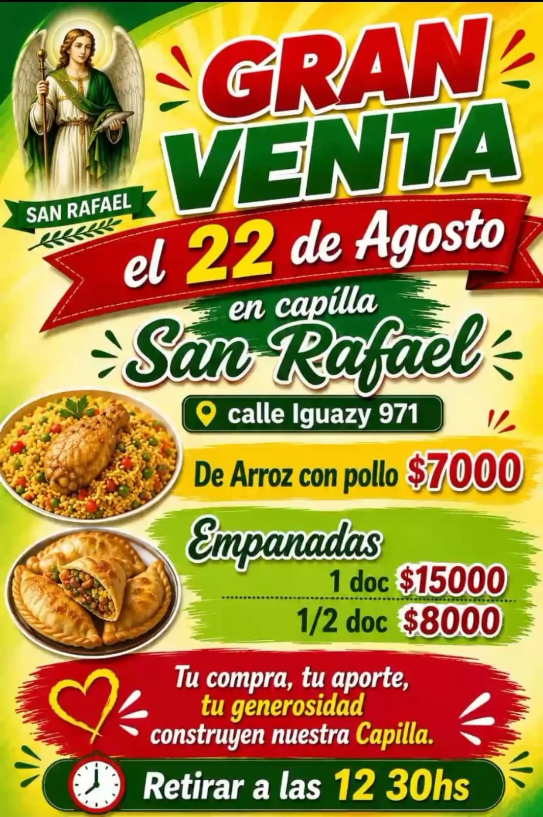 La Capilla San Rafael Organiza una Gran Venta Gastronómica Solidaria para Recaudar Fondos