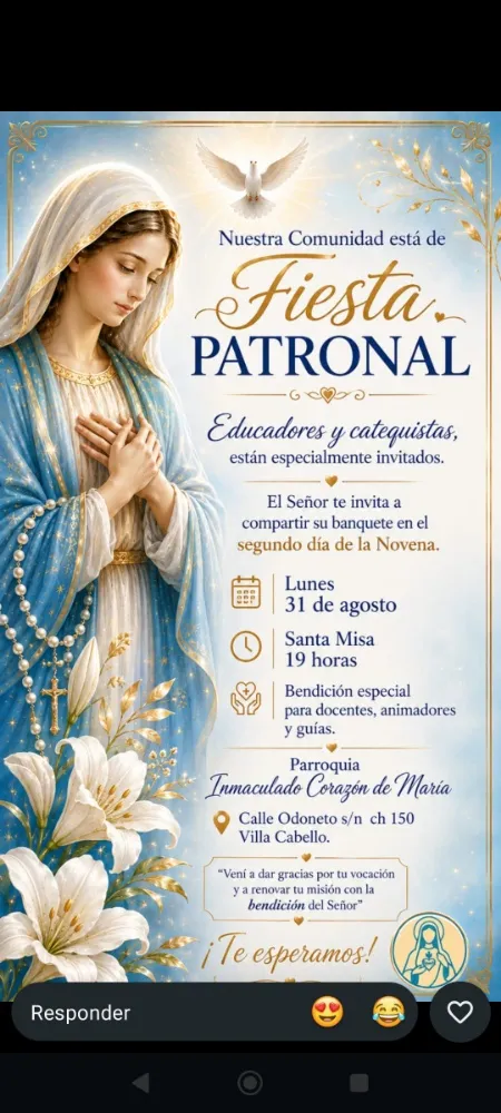 Fiesta Patronal: Parroquia Inmaculado Corazón de María