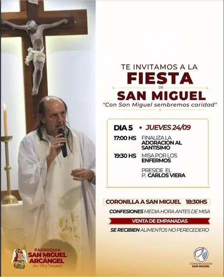 Fiesta Patronal de San Miguel Arcángel: Continúa la Novena con Misa por los Enfermos y Colecta Solidaria