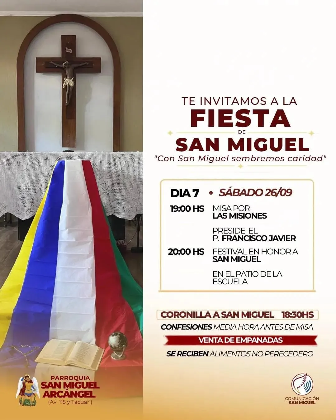 Fiesta Patronal de San Miguel Arcángel: Continúa la Novena con Misa por las Misiones y Festival Comunitario