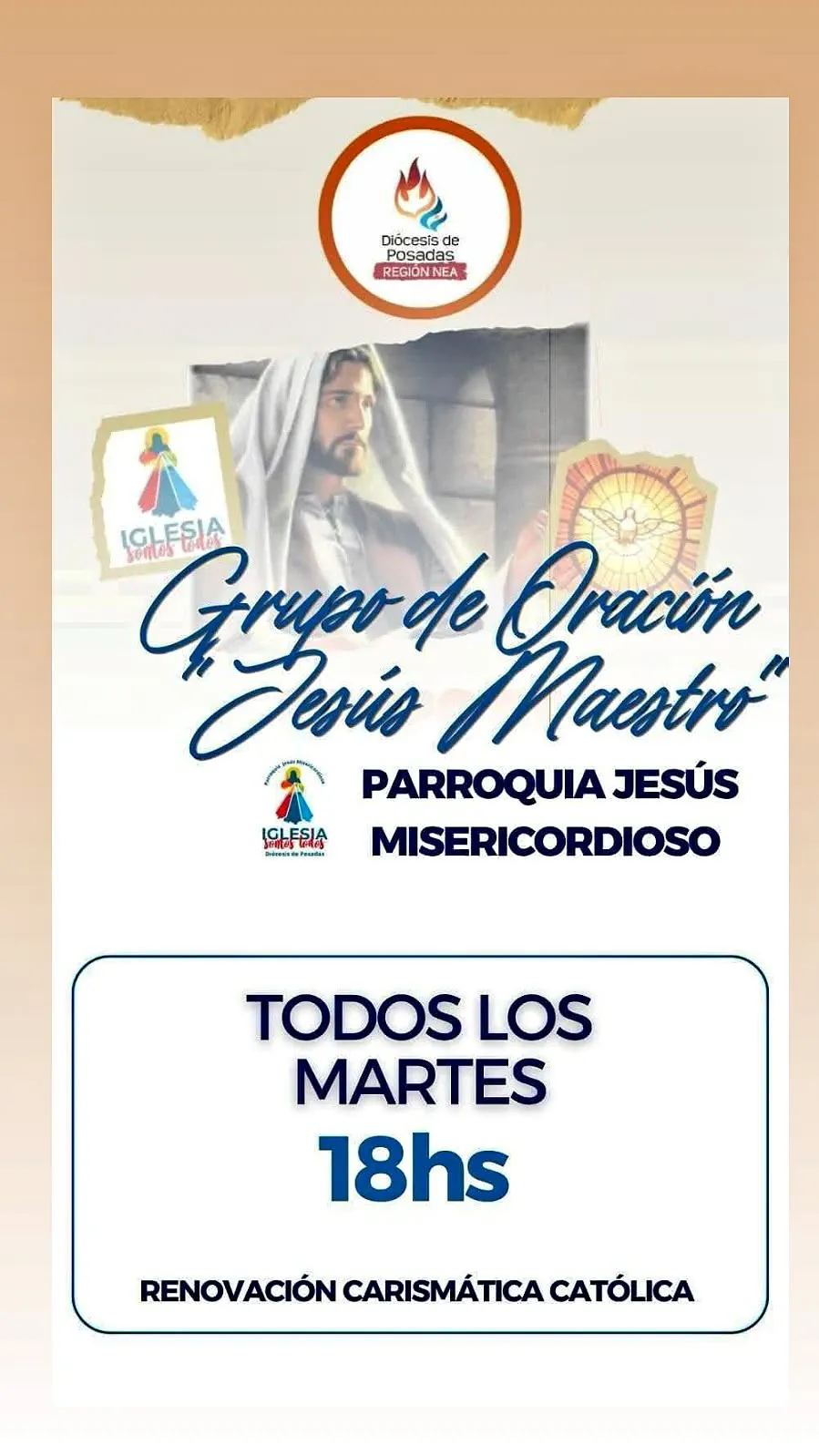 Parroquia Jesús Misericordioso: Invitan a los Encuentros Semanales del Grupo de Oración "Jesús Maestro"