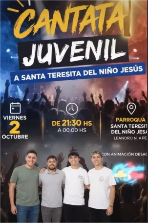 Parroquia Santa Teresita del Niño Jesús: Invitan a la Cantata Juvenil Patronal