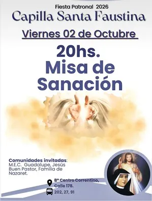 Capilla Santa Faustina: Celebración de la Misa de Sanación en el Marco de la Fiesta Patronal 2026